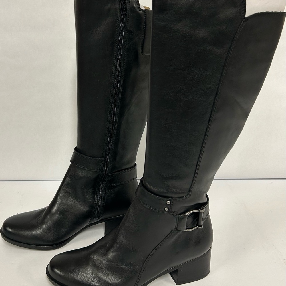 Naturalizer Black Calf High Boots 7.5